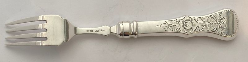 Flat rose: Fiske gaffel 18,5 cm.