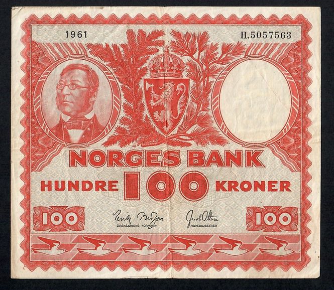 Hovedbilde 100 kr 1961. Kv. 1-