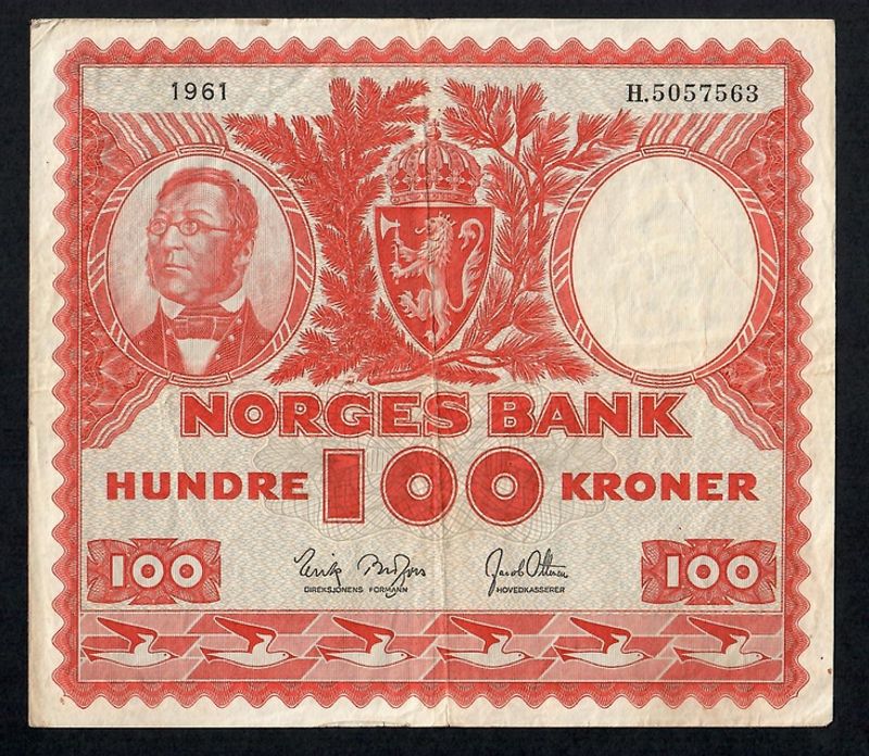 100 kr 1961. Kv. 1-
