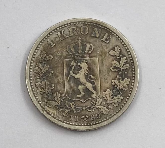 Hovedbilde 1 kr 1889 kv. svak 1
