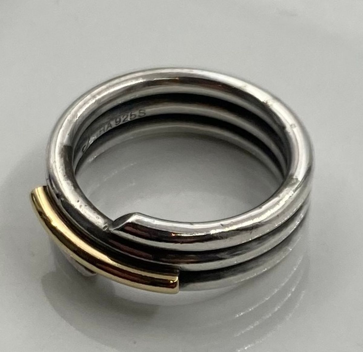 Ring 925 sølv med forgylt detalj Pia Rauff