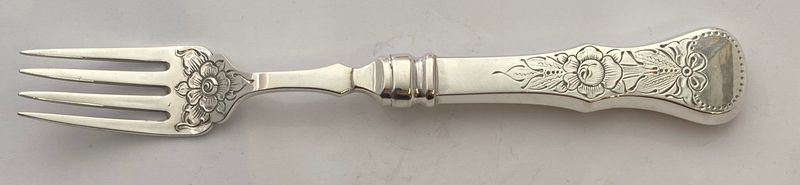 Flat rose: Fiske gaffel 18,5 cm.
