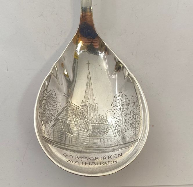 Hovedbilde Valdres: Stor serveringsskje 24,5 cm. M/bilde av ...