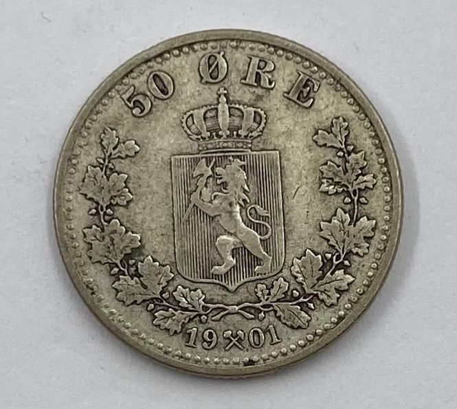 Hovedbilde 50 øre 1901 kv.1