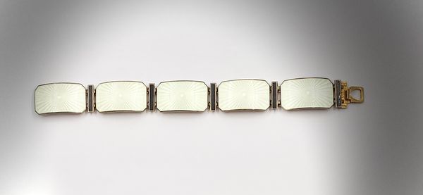 Hovedbilde Armbånd 925 sølv med hvit emalje av Albert ...