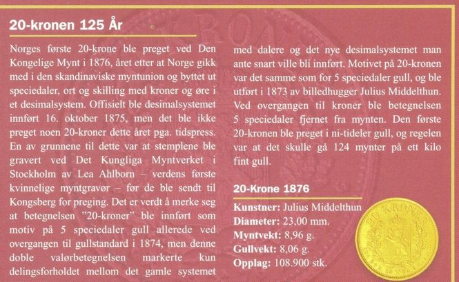 Hovedbilde 20 kroner 2001 m/stjerne BU