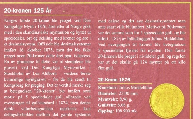 20 kroner 2001 m/stjerne BU