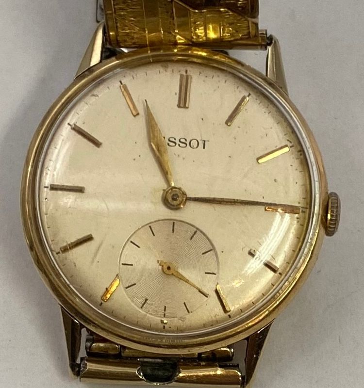 14 k Gull Tissot med strekklenke