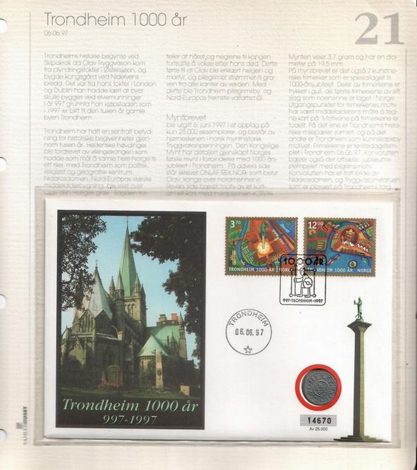 Hovedbilde Nr 21. Trondheim 1000 år.