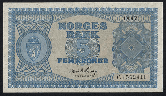 Hovedbilde 5 kr 1947 C1562411 Kv. 1+/01