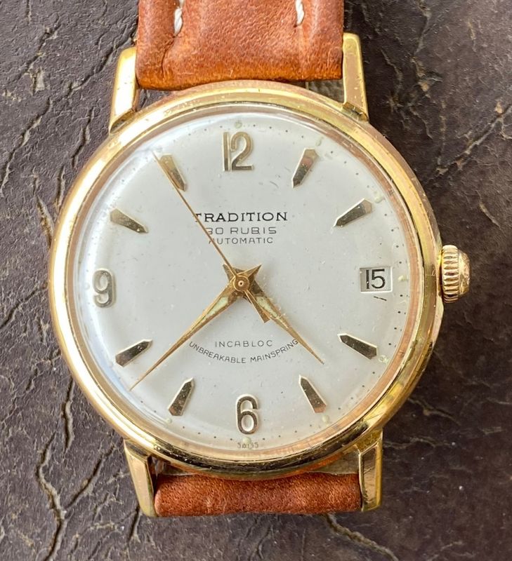 Tradition 30 Rubis Automatic Incabloc Unbreakable Mainspring.