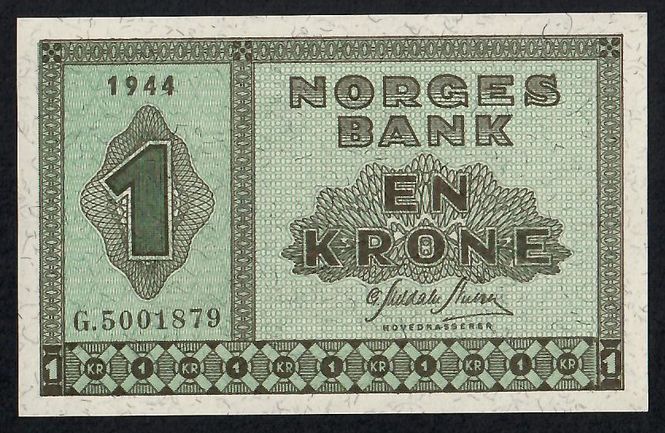 Hovedbilde 1 kr 1944 G. 5001879. Kv: 0