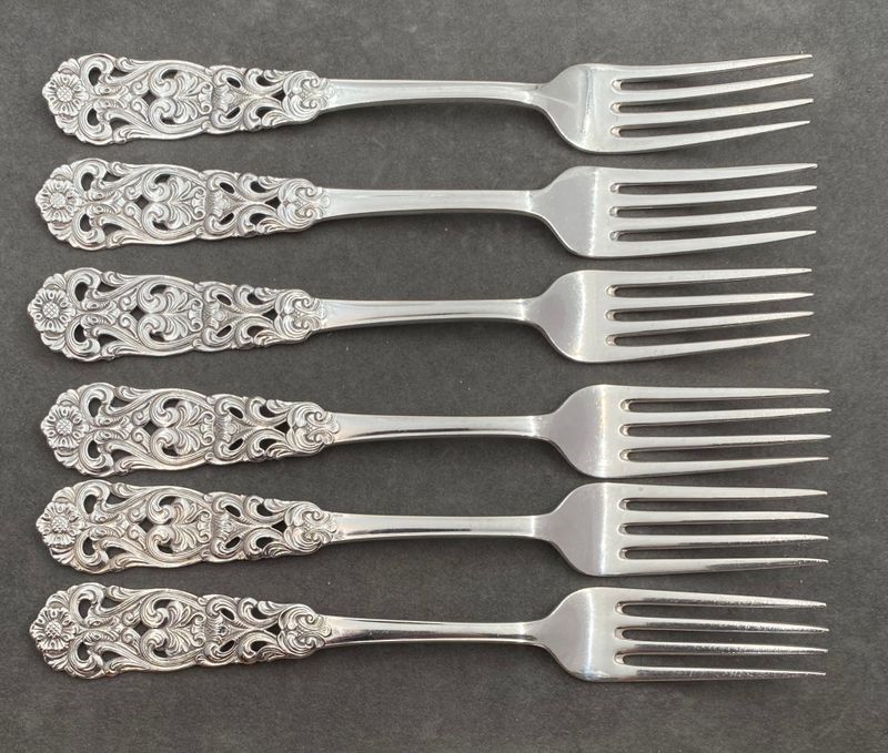Valdres: 6 x Liten spisegaffel 17,3 cm.